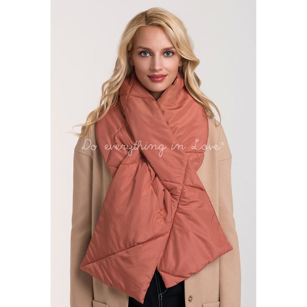 Do Everything in Love Puffy Padding Quilted Scarf